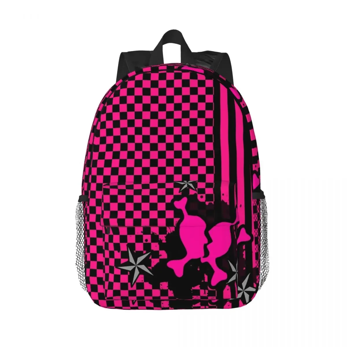 Punky Pink Emo Backpacks Teenager Bookbag Fashion Children School Bags Laptop Rucksack Shoulder Bag Large Capacity