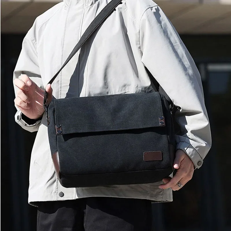 حقيبة كتف قماش عادية للنساء تصميم العلامة التجارية مع حزام كتف قابل للتعديل متعددة الاستخدامات حقائب ساع عادية ذات سعة كبيرة #5