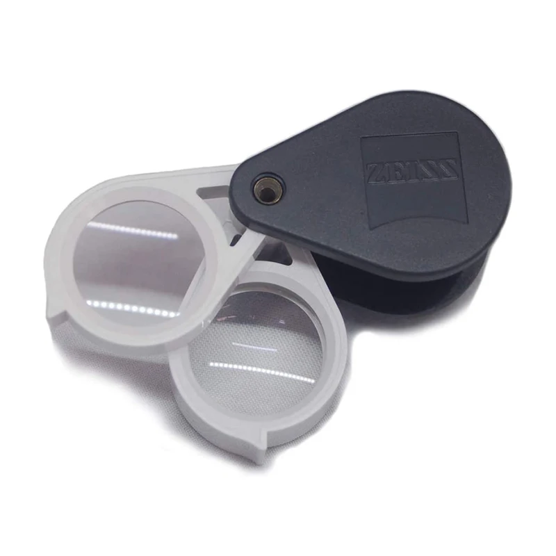 Zeiss D36 Dual Magnification Folding Loupe, 3X 6X Achromatic-Aplanatic Optical Lens for Jewelry Gem Inspection