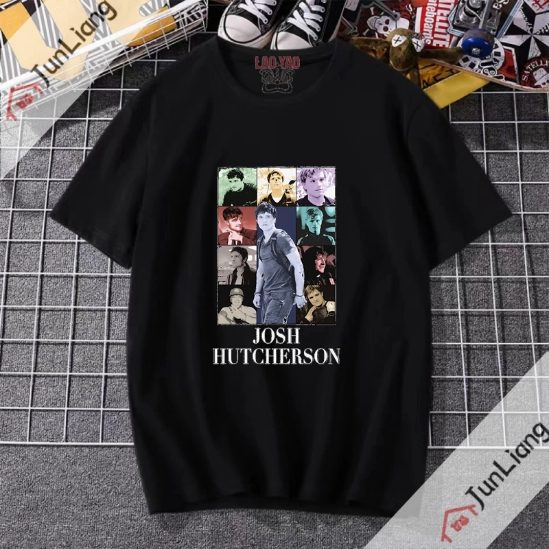 Graphic T Shirts Movie TV Actor T-shirts for Women Josh Hutcherson Short Sleeved T-shirt Streetwear Y2k Clothing Harajuku
