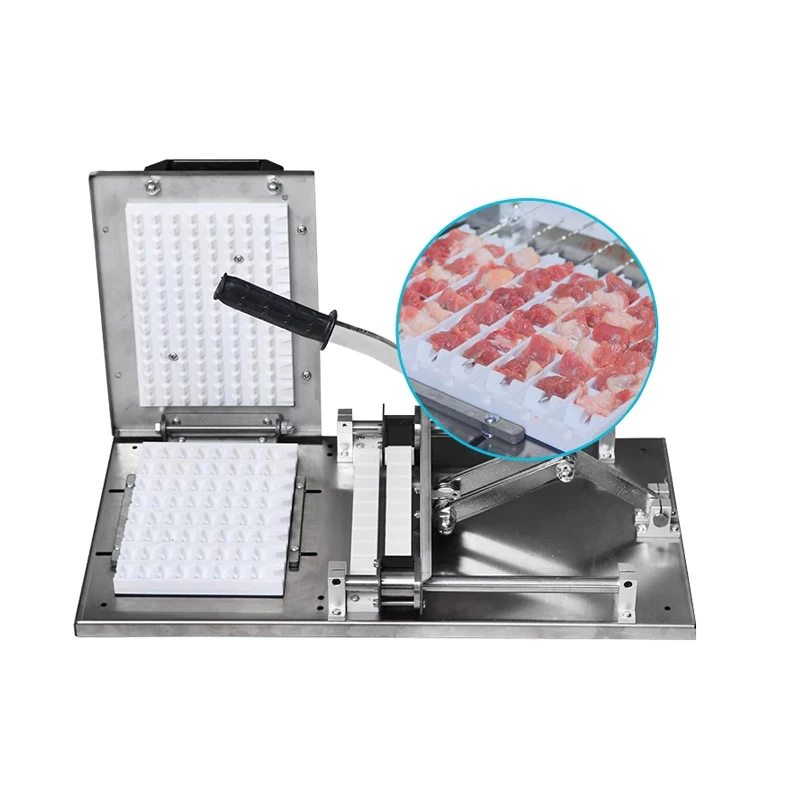 Mutton Shashlik Skewer Machine Kebab Meat String Machine Small Barbecue Kebab Skewer Making Machine
