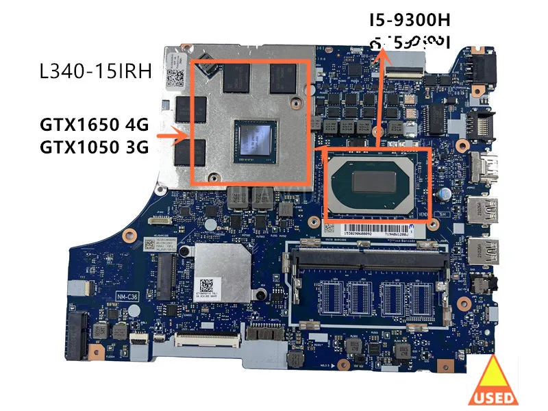 

For Lenovo NM-C361 For lenovo L340-15IRH laptop motherboard CPU I5-9300H GTX1650 4G GTX1050 3G GPU