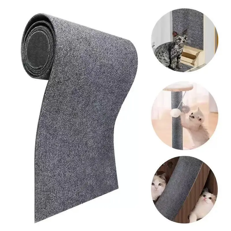 Self‑Adhesive Vertical Cat Scratcher, Non‑Shedding, Cuttable Wall Cat Scratching Board