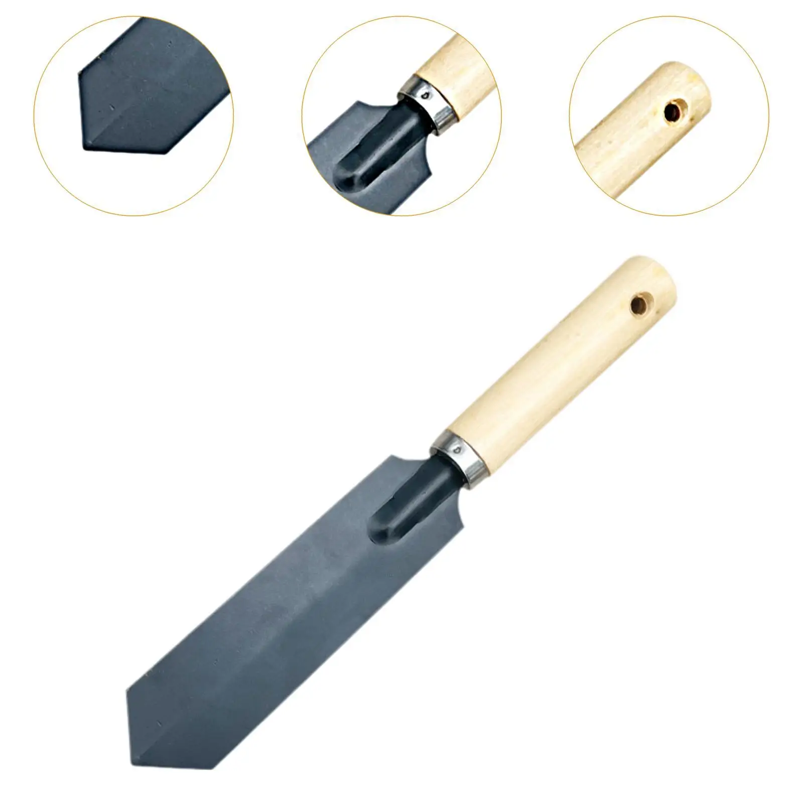 Alat Penggali Sekop Kebun Kecil Gagang Kayu Alat Berkebun Multifungsi Sekop Tangan