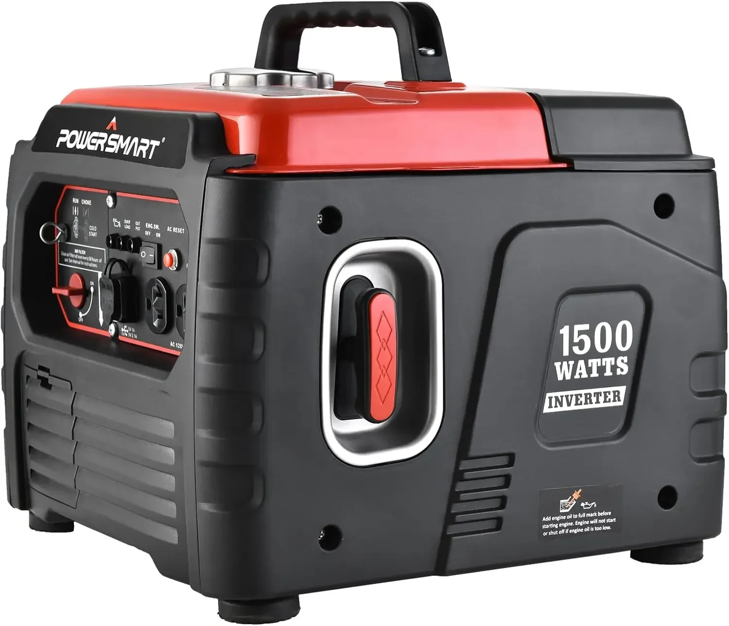 1500-Watt Gas Powered Portable Inverter Generator, Super Quiet, Ultra-Light Small Generator for Camping Outdoor,Parallel Capable