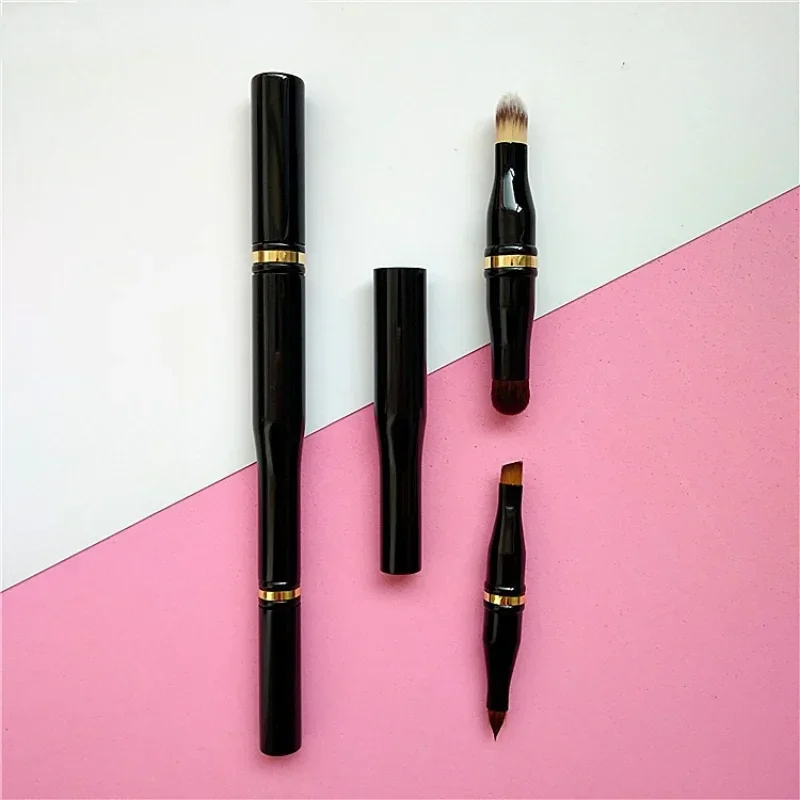 4-in-1 Lip Brush Concealer Eyebrow Brush Eye Shadow Brush New Small Waist Four Head Portable Makeup