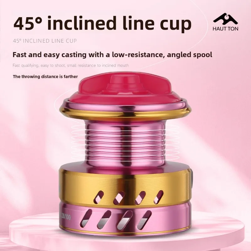 Pink Gold 5.2:1 Gear Ratio Metal Spool Spinning Fishing Reel 2026 3000 Series Long Casting All Purpose Reel For Freshwater Saltw