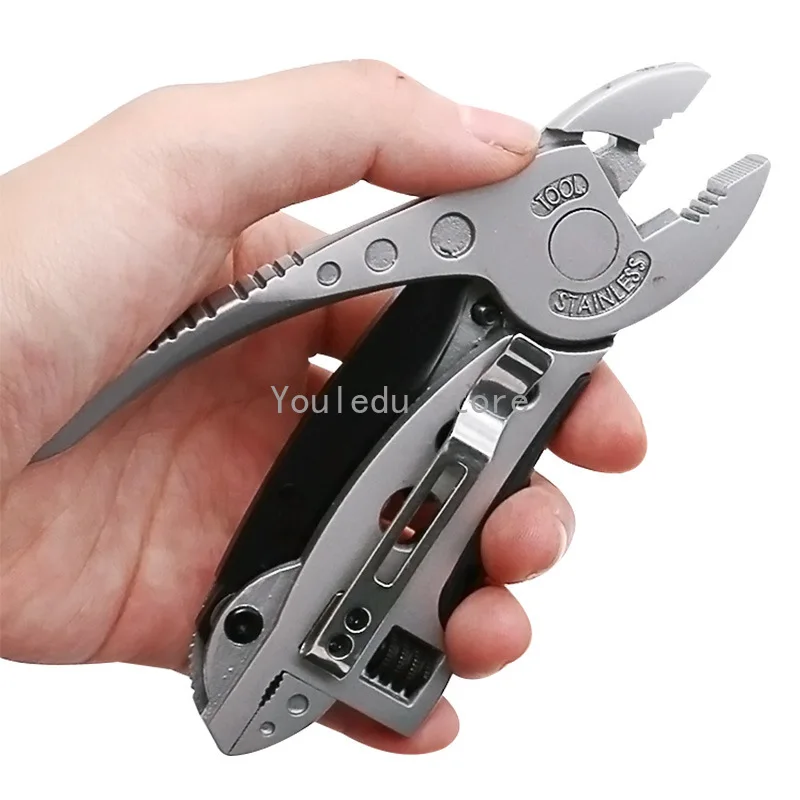 Imagem -05 - Multifuncional em Chaveiro Alicate Chave de Fenda Ferramentas de Bolso Outdoor Camping Multi-purpose Alicate e Chave
