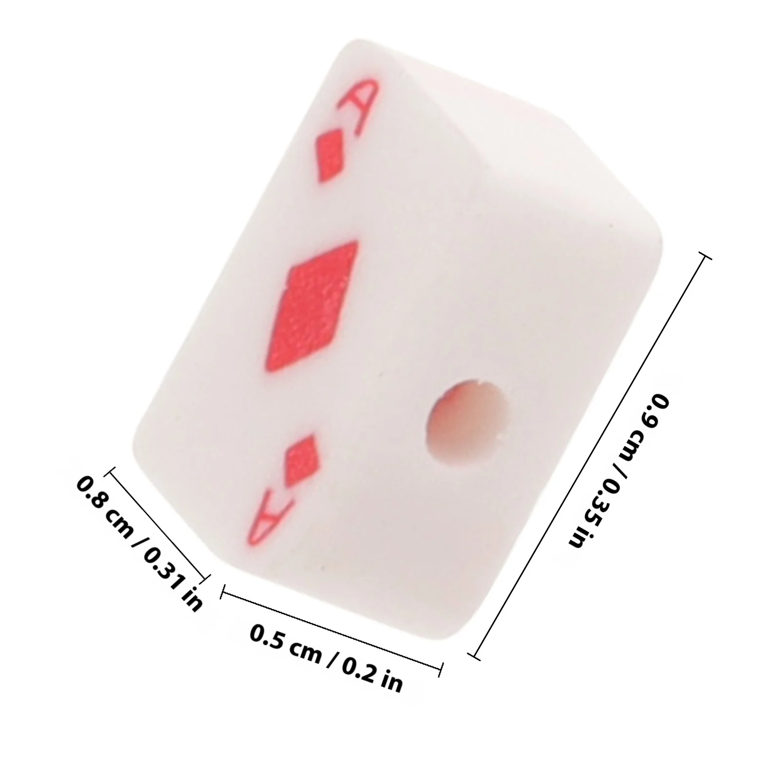 100 قطعة بطاقات اللعب بوليمر كلاي الخرز فضفاض خزر عازل ثقب تصميم DIY بها بنفسك صنع المجوهرات قلادة سوار المواد الحرفية