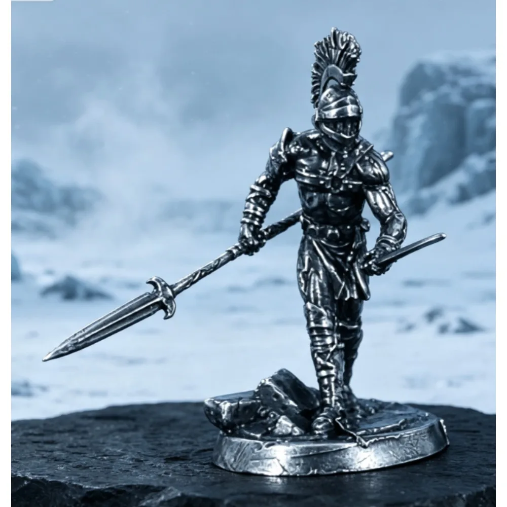 New Shadow Realm Wizard Underground City Soldier Bronze Metal Model Desktop Decor Set with Base Paintable Collectible Decor Gift