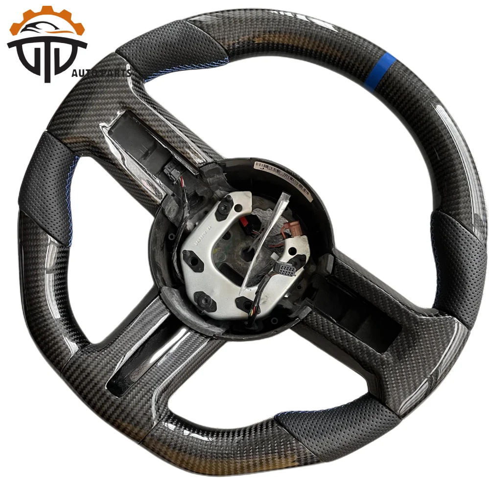 Car Suppliers Glassy Carbon Fiber Steering Wheel For Ford Mustang 2012~2014