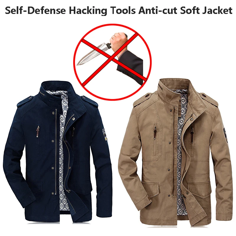 New Ropa Anti Corte Springtime Long Sleeve Jacket Hack Invisible Flexible Stab Resistant Swat Police Self-Defense Clothing