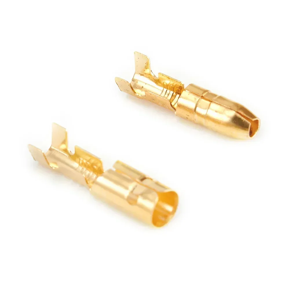 200x Connector 3.9mm Male & 4.0mm Female 50 Set Transparent Uninsulated W/ Sleeve Connectors Crimp Electrical Insulation