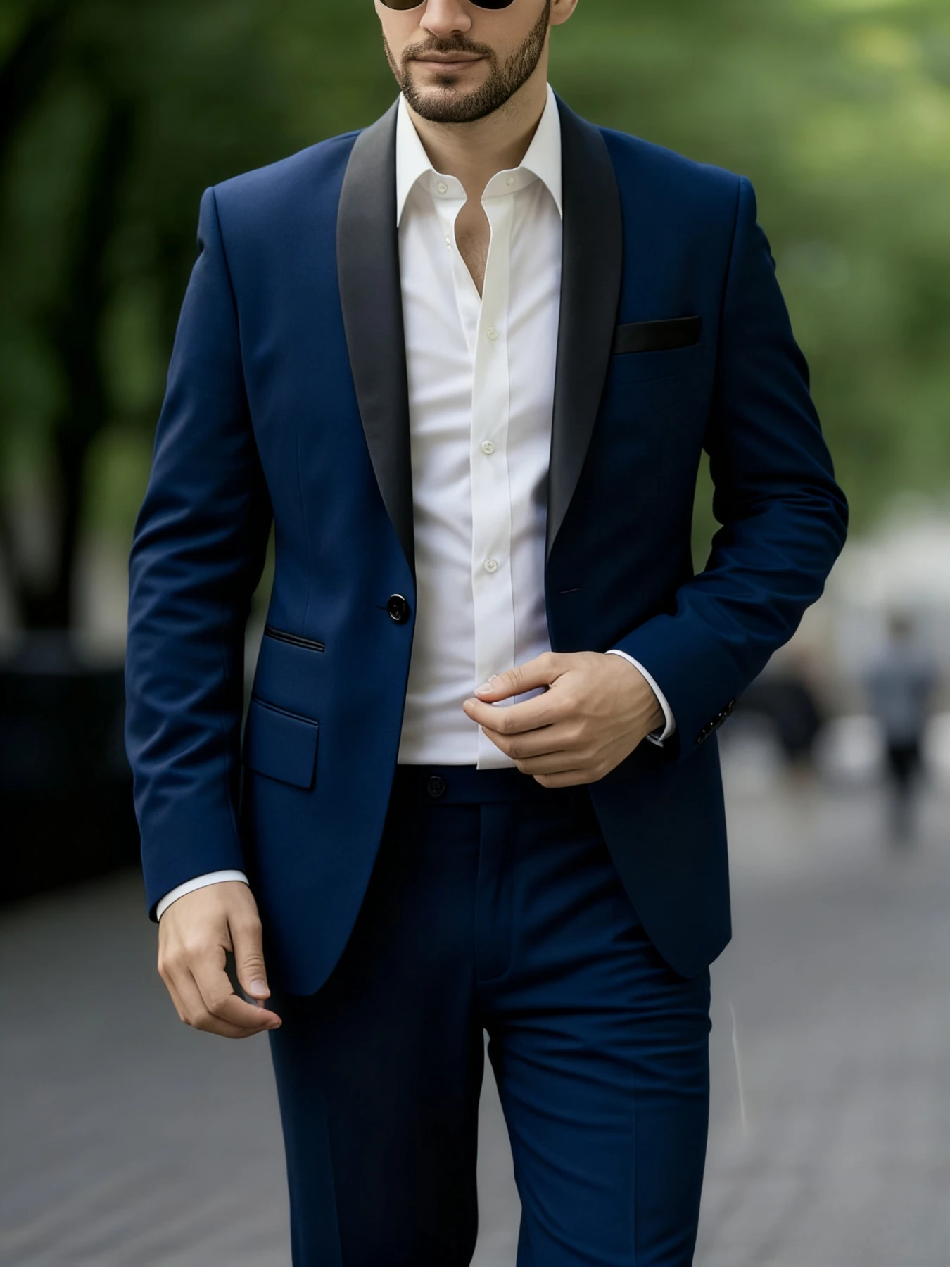 

Men's Shawl Lapel Two Piece Suit Set, Fashion Groom Wedding Suit, Jacket & Trousers for Wedding