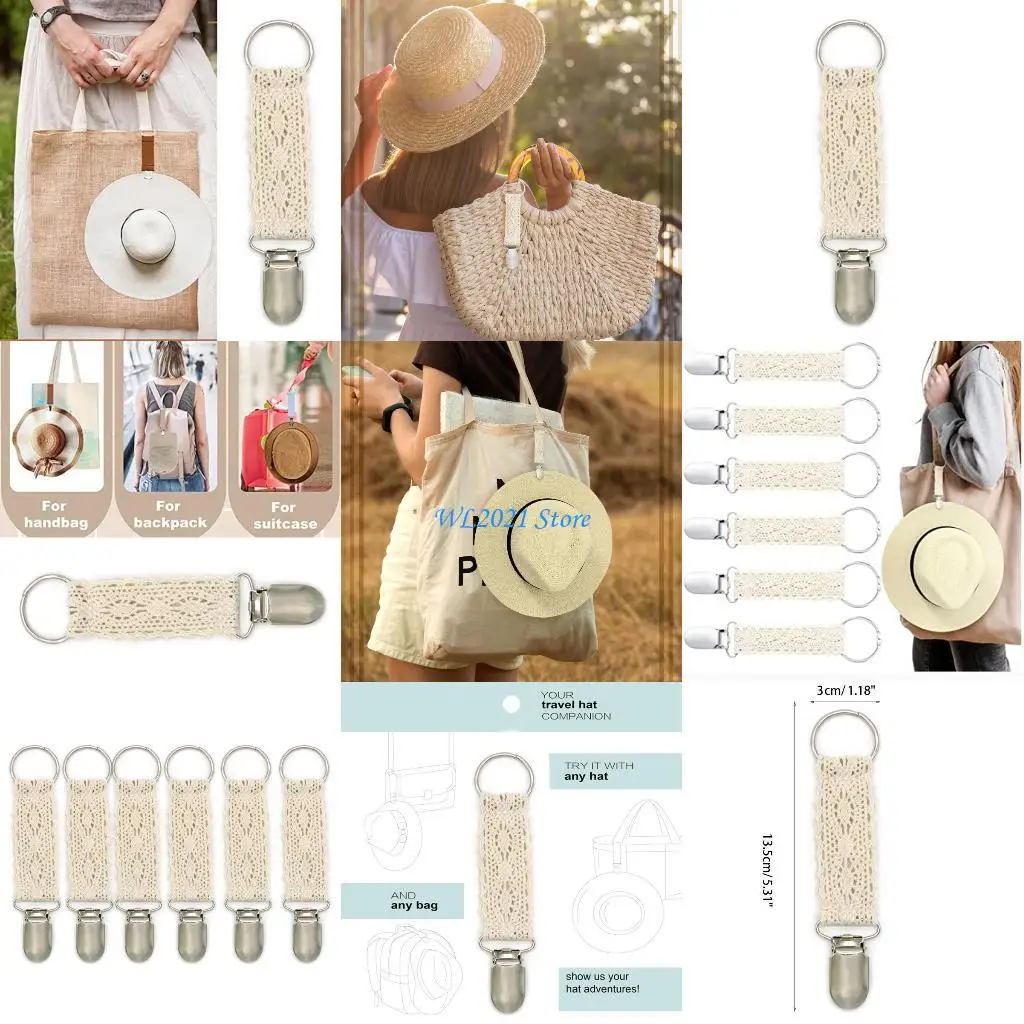 G5GC 6pack قبعة السفر كليب مطاطا قبعة حارس كاب كليب قبعة صغيرة كليب للأمتعة