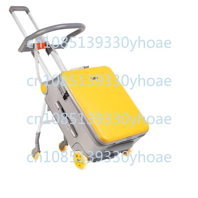 Lazy suitcase Children can sit and ride trolley case Children can travel and board