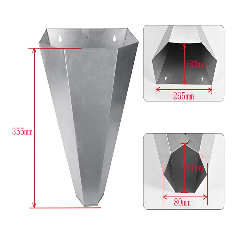 Heavy Metal Flat Back Funnel Restraint Cone for Weight Not Exceeding 8 Pound Poultry