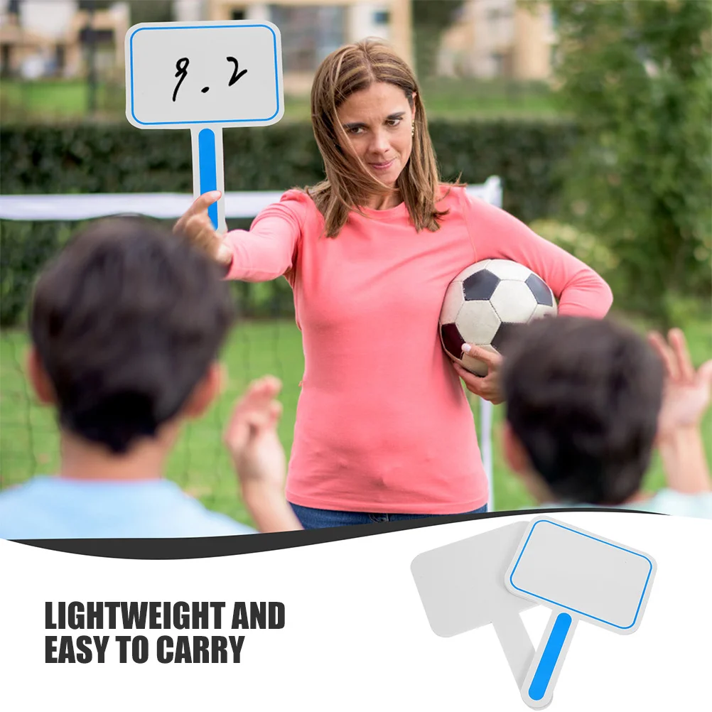4Pcs Handheld Dry Erase Scoreboard Whiteboard Paddle Single Sided Lightweight Compact for Teaching Voting Scoring Office