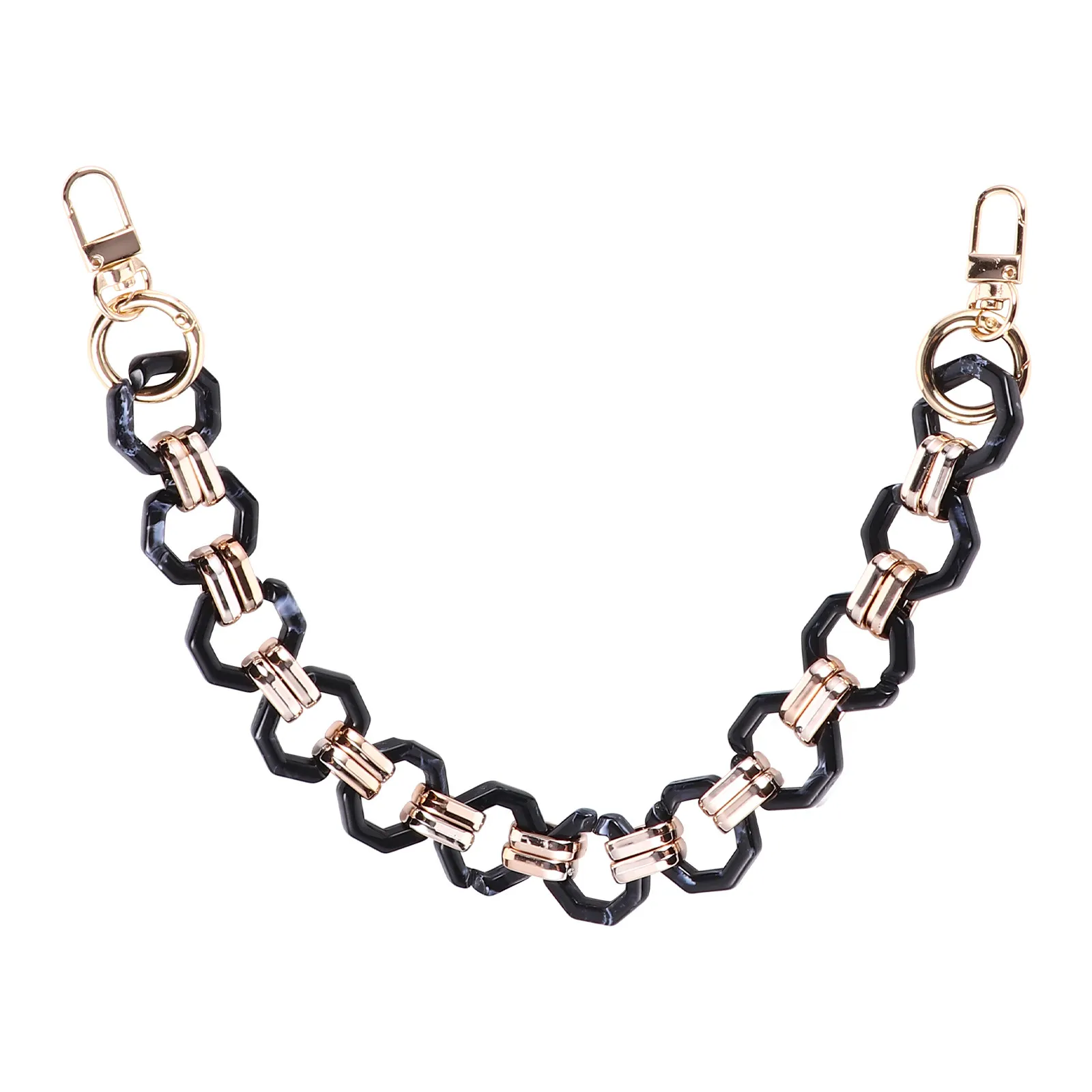

Octagonal Buckle Resin Chain Detachable Fashion Bag DIY Strap Replacement Handle for Handbag Purse Tote Shoulder Accessories