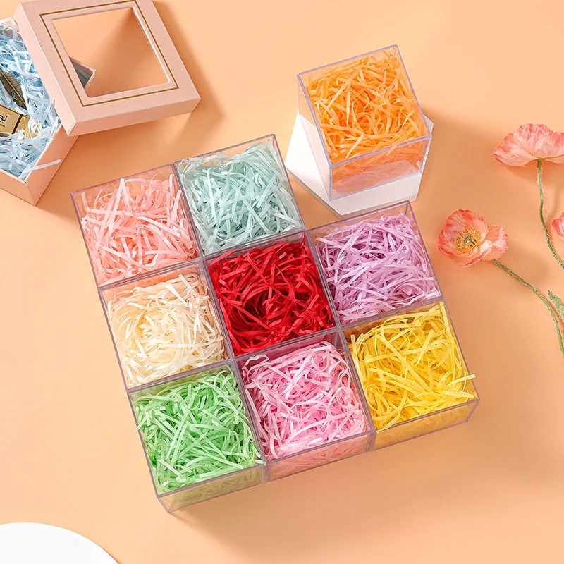 50g/100g Colored Raffia Paper Confetti Natural Packaging Filler for Gift Boxes Wedding Party Decorn DIY Crafts Gift Wrapping