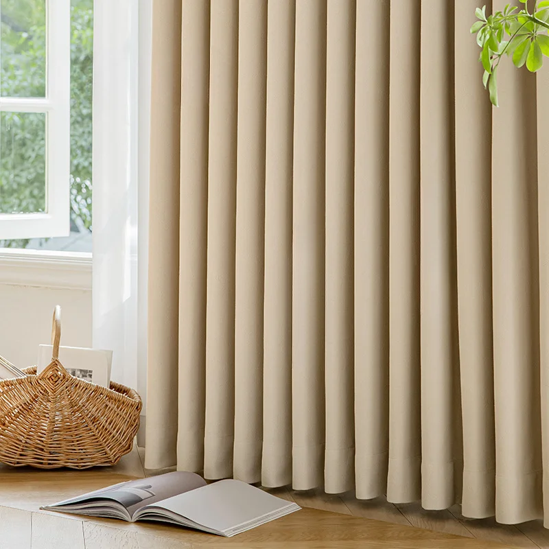 European Style Modern Simplicity Curtains for Living Room Bedroom Dining Room Chenille Jacquard Curtains High Blackout Curtains