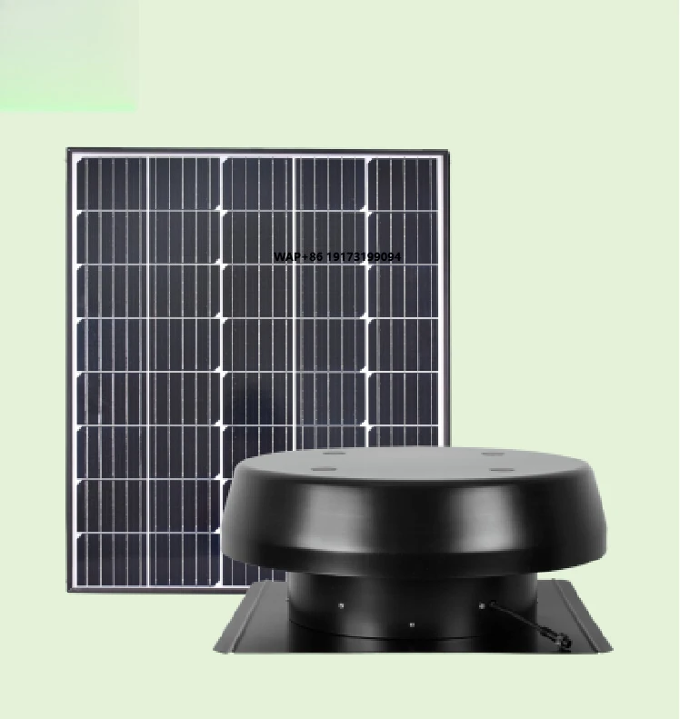 

60W 14inch Solar Exhaust Fan Solar Panel Free Movement Model Support Intelligent Control and Backup Power Input IP68 BLDC Motor