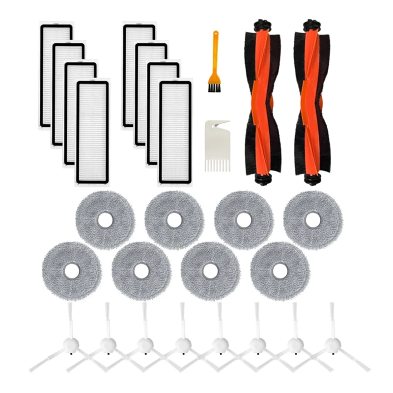 الأسطوانة الرئيسية الجانب فرشاة Hepa تصفية ممسحة الوسادة البلاستيك القماش كما هو موضح ل شاومي Mijia 3S B108CN روبوت مكنسة كهربائية