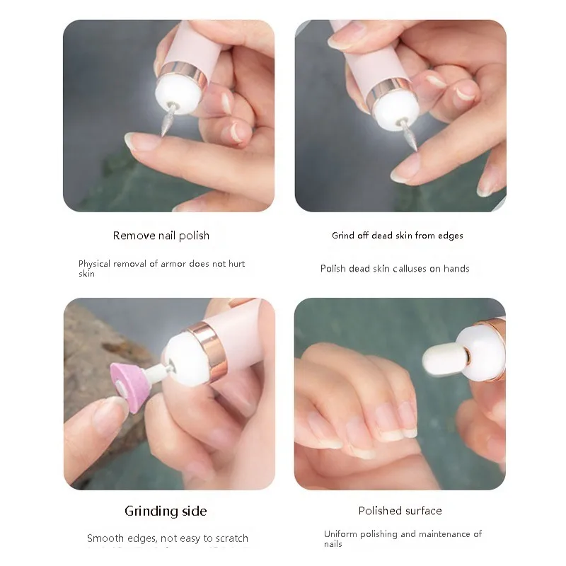 Zestaw elektrycznych wiertarek do paznokci Pedicure Sprzęt do szlifowania Młyn do żelowego lakieru do paznokci Manicure Profesjonalne narzędzie do polerowania paznokci