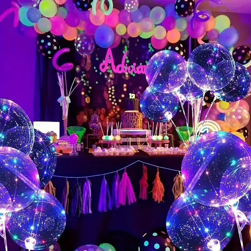 Weihnachten LED Transparent Ballon Hochzeit Geburtstag Party Dekoration Leuchtende Blase Ballon Urlaub Party Zubehör