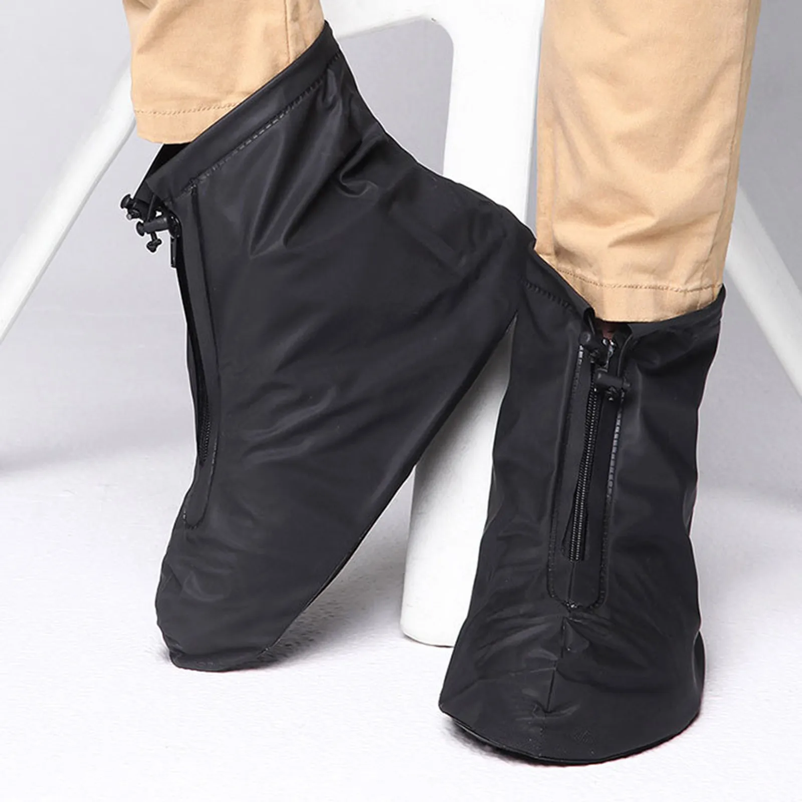 Rain Shoe Cover Men And Women Shoe Cover Waterproof Rainy Weather Rain Shoe Cover Non-slip Thickening Wear-resistant