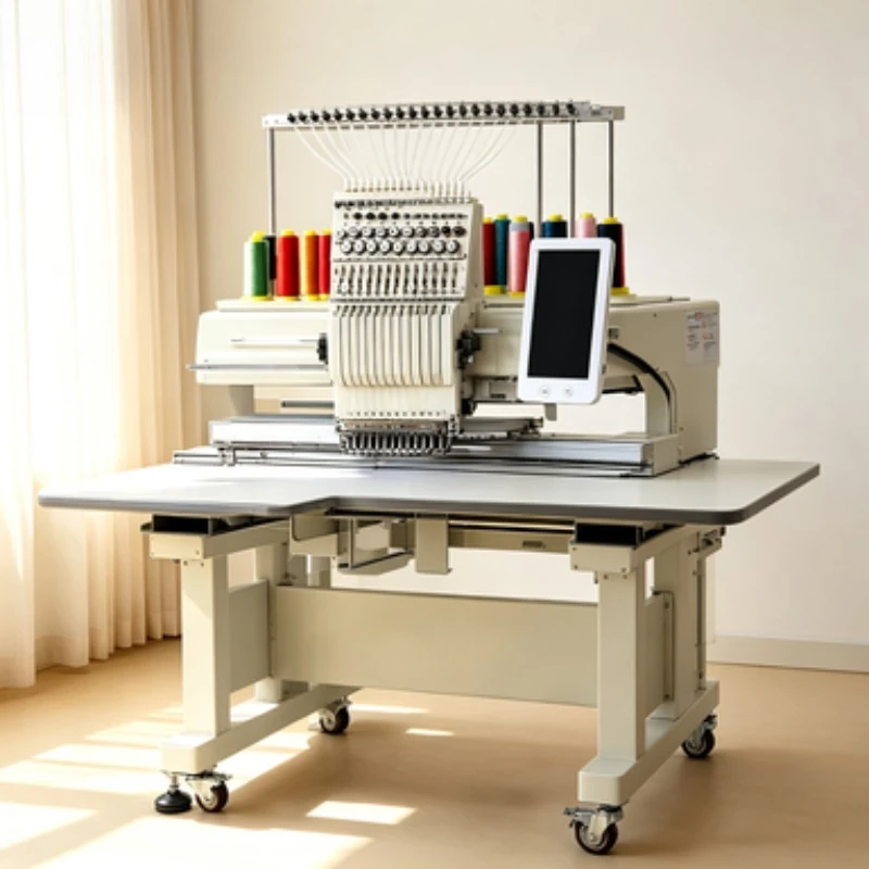 Single 1 Head 9 Needles Multifunctional Three in One Garment /Flat/Cap Embroidery Machine CE Computerized Monogram