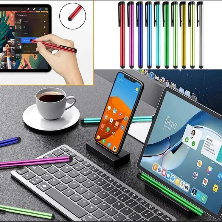 200-個ユニバーサルプラスチックミニモバイルタブレットスタイラスタッチスクリーンペン電話電話抵抗膜タッチセルペン