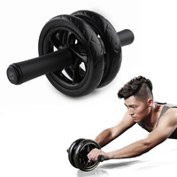 AB Roller Non-slip Wheel With Mat Rest Big Wheel Abdominal Muscle Trainer For Fitness Abs Core Workout Training Home Gym Fitness