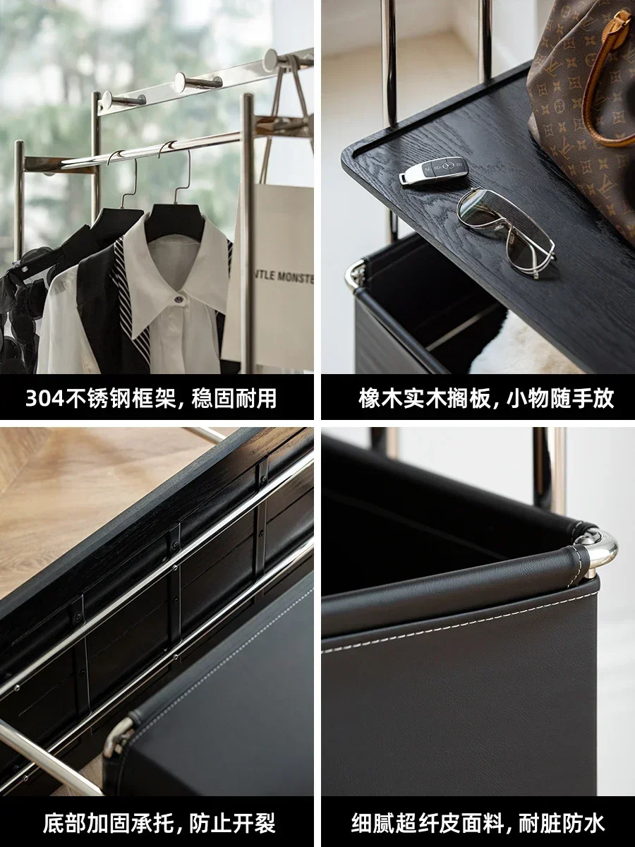 

Solid wood coat rack floor-to-ceiling bedroom living room hanging clothes rack household medieval removable hanger