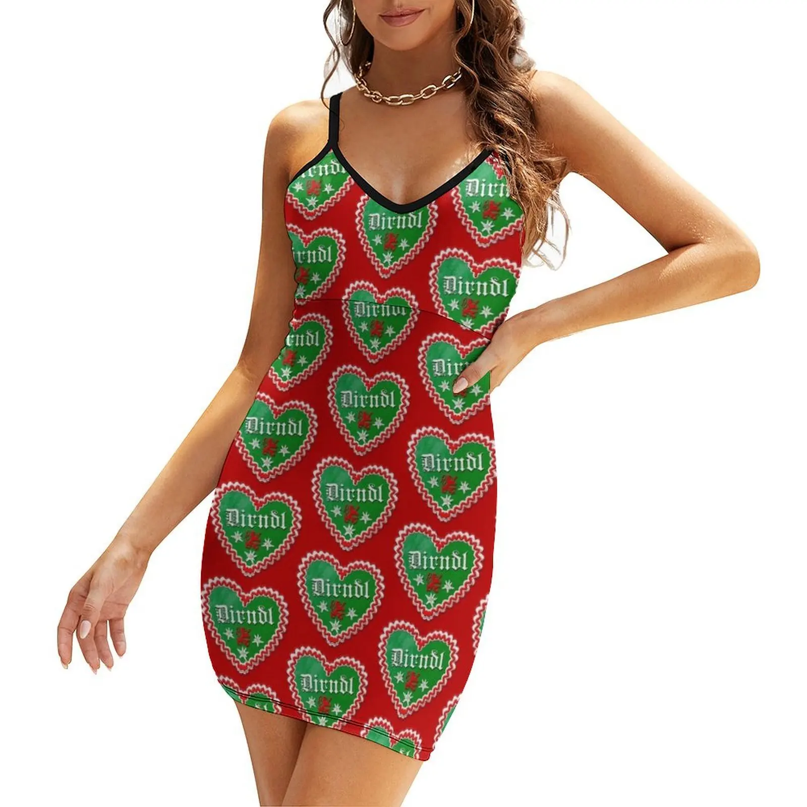 

Gingerbread heart dirndl substitute gingerbread heart Sling Dress women evening dress dress party night dresses for women