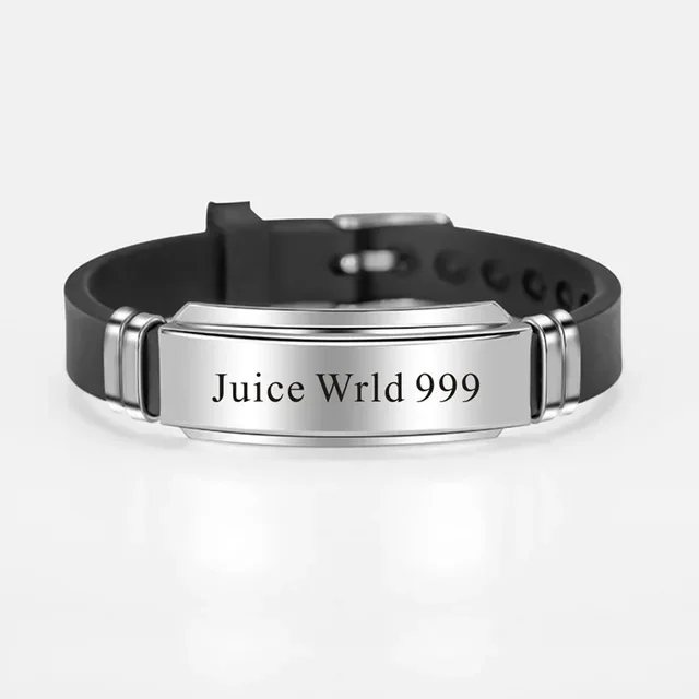 Juice Wrld Rapper Stainless Steel Laser Unique Fashion Bracelet European And American Cross-Border Hot Selling Hand Jewelry