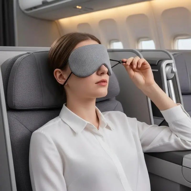 Ice Silk Eye Mask Adjustable Warm Cool Dual Use Breathable Sleep Mask For Travel And Comfortable Light Blocking