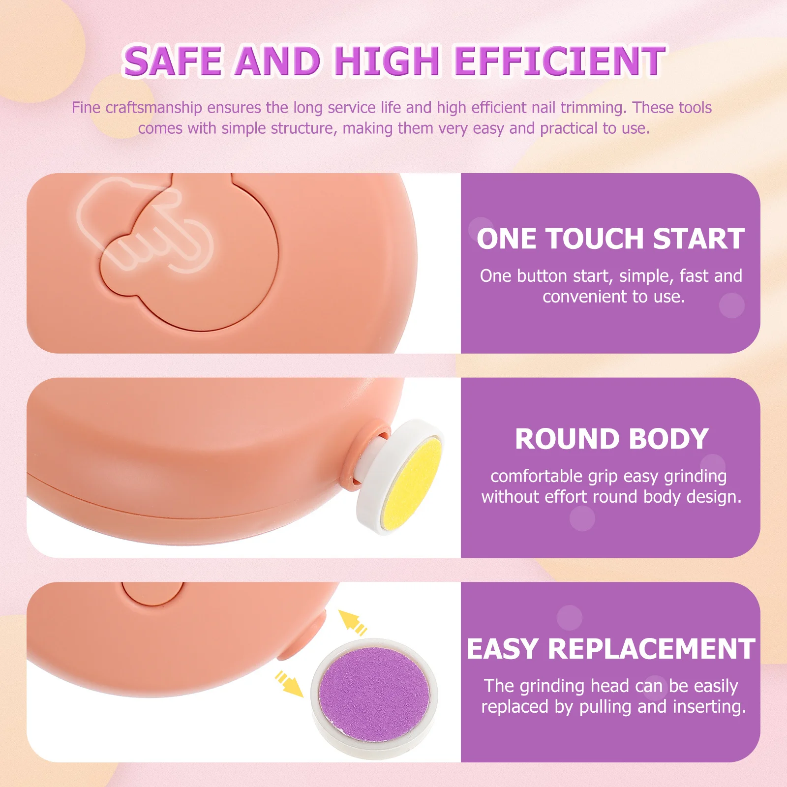 

1 set 1 Set Trimmer For Lightweight Portable Safe Nail Polishing Accessory Nail Care Tool Pedicure Tool Set