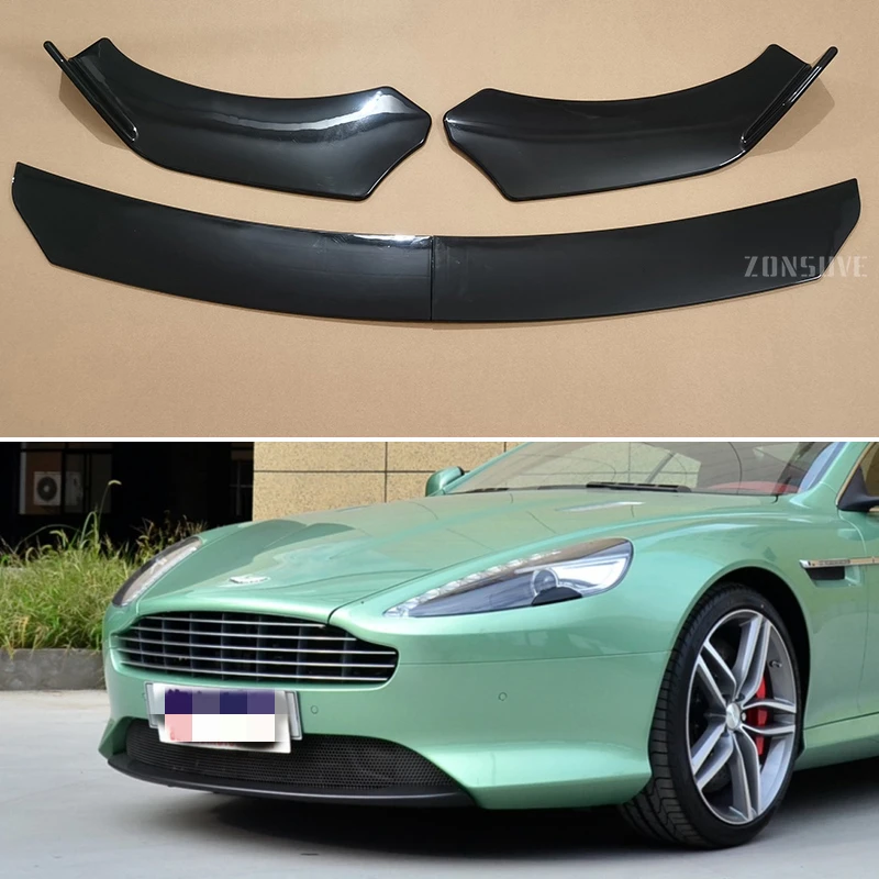 For Aston Martin Virage 2012--2014 Year Front Bumper Lip Splitter Spoiler Body Kit Accessories Universal 4pcs