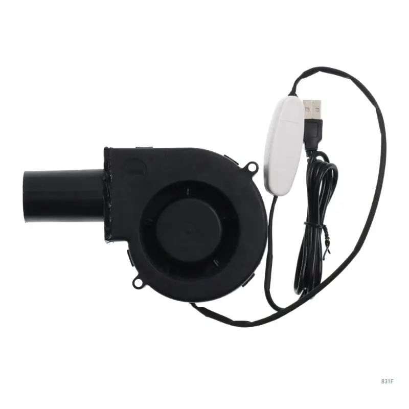 9733 97mmx33mm DC5V2A USB Blower Brushless Cooling Fan Quiet 97mm Mini USB Blower Fan with Speed Control 4.2W 4800RPM