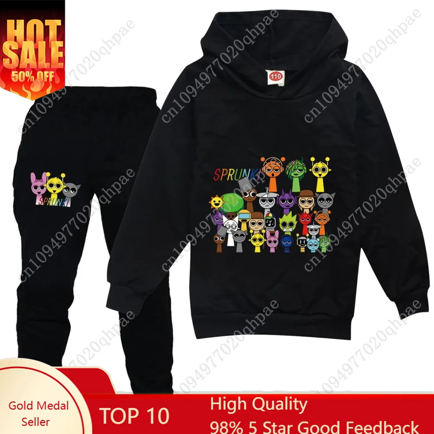 

Cute Sprunki Cartoon Autumn Children Clothing Suit Baby Boys Girls Clothes Kids Sport Hoodies Pants 2Pcs Sets Toddler Tracksuits