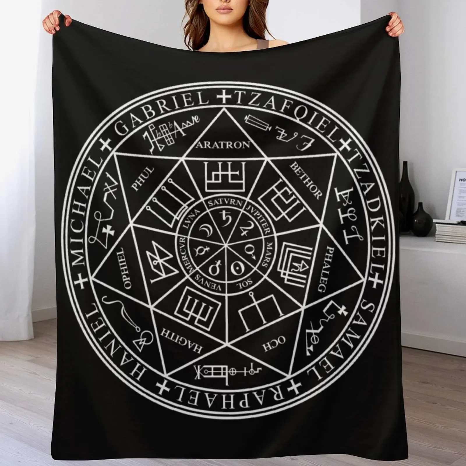 

Seals Of The Seven Archangels Throw Blanket Soft Big Winter beds Luxury christmas gifts Blankets