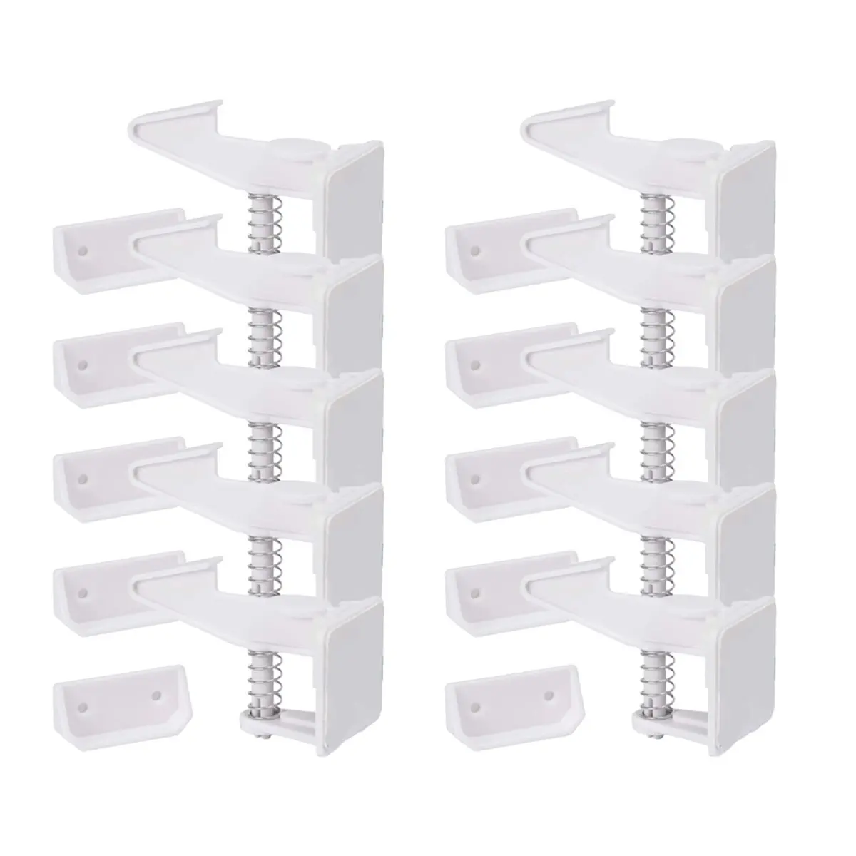 Baby Cabinet Locks Closet and Drawer Lock Child Security Protector No Drilling Installation 10pcs