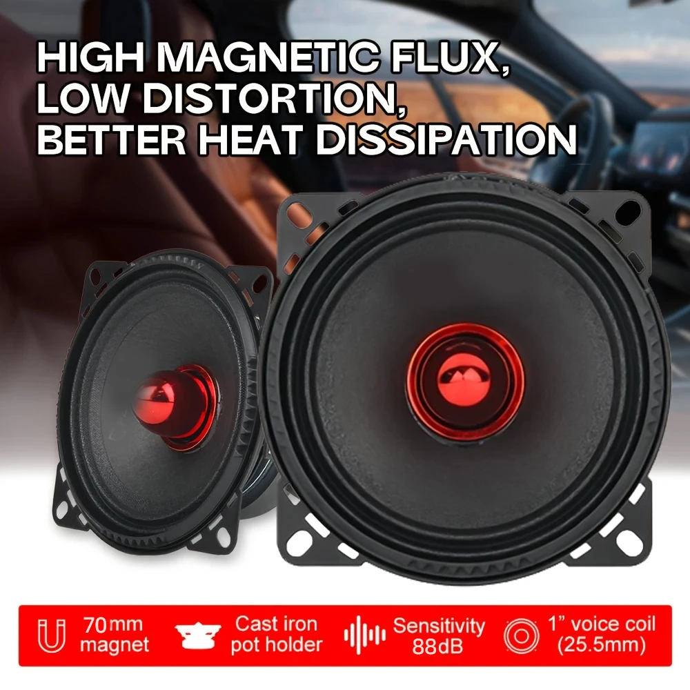 2pcs 4 inch Midrange Speakers 400W Car Door Audio Modification, DVD Player, Surround Sound System Speaker Home Theater Speakers