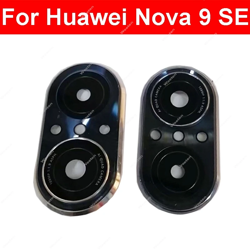 For Huawei Nova 9 Se 9SE Rear Camera Glass Lens Frame Back Camera Lens Glass Cover Adhensive Sticker Parts