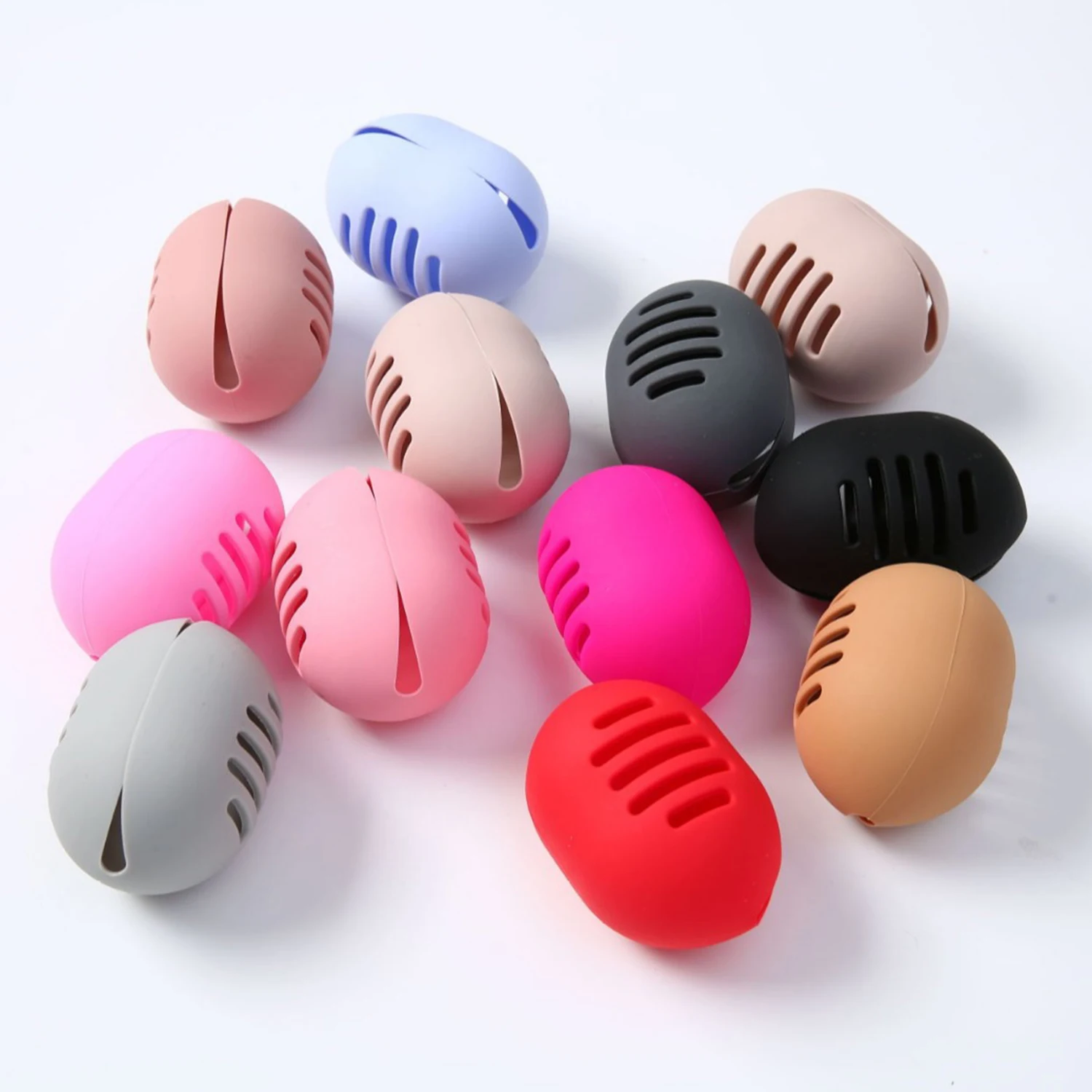 Silicone Makeup Sponge Holder Shatterproof Eco-Friendly Beauty Make Up Blender Case for Travel Gift for Women Girls