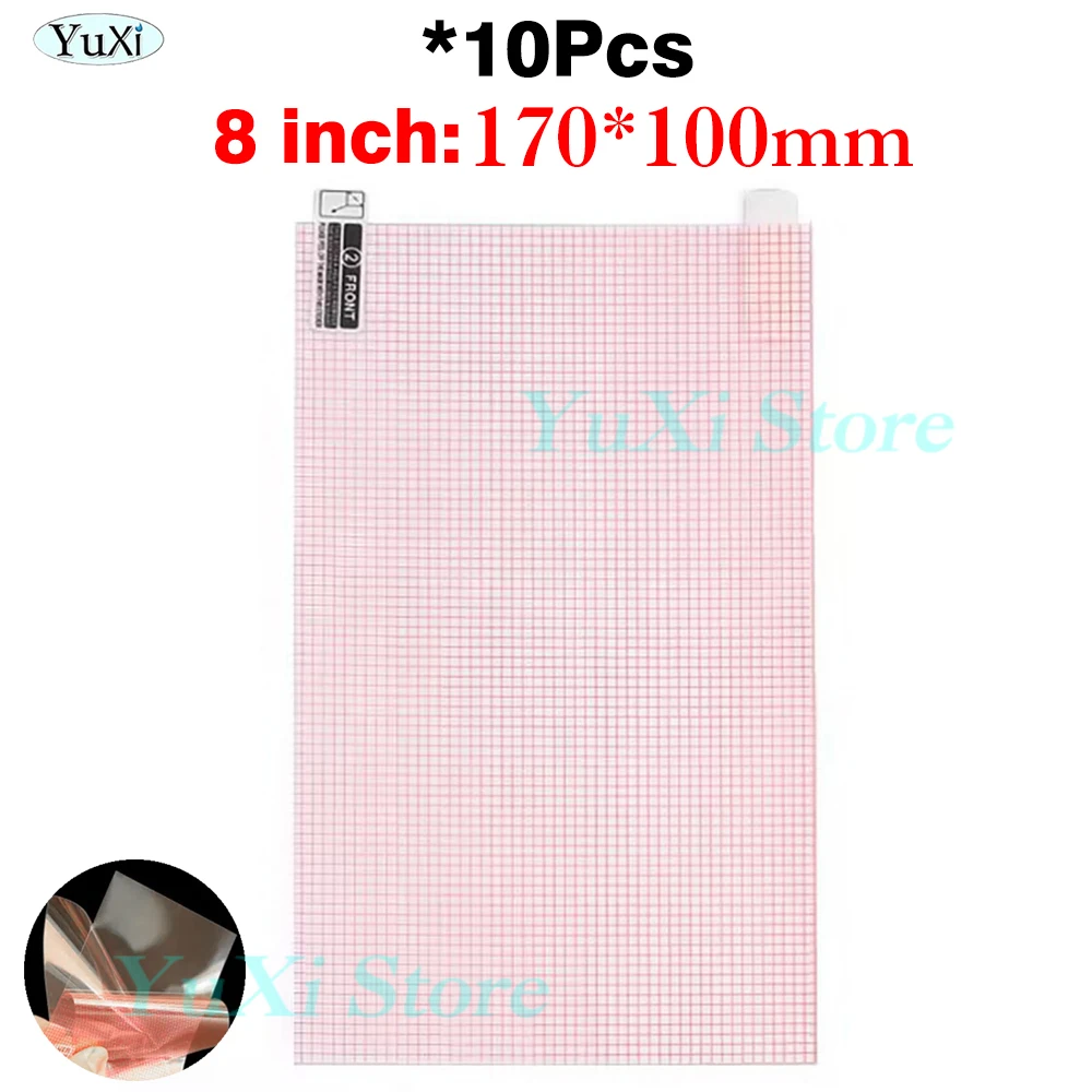 10 Stück Universal Displayschutzfolie 5/6/7/8/9/10 Zoll für Telefon Tablet GPS LCD Anti-Staub-Bildschirm HD Klare PET-Schutzfolien