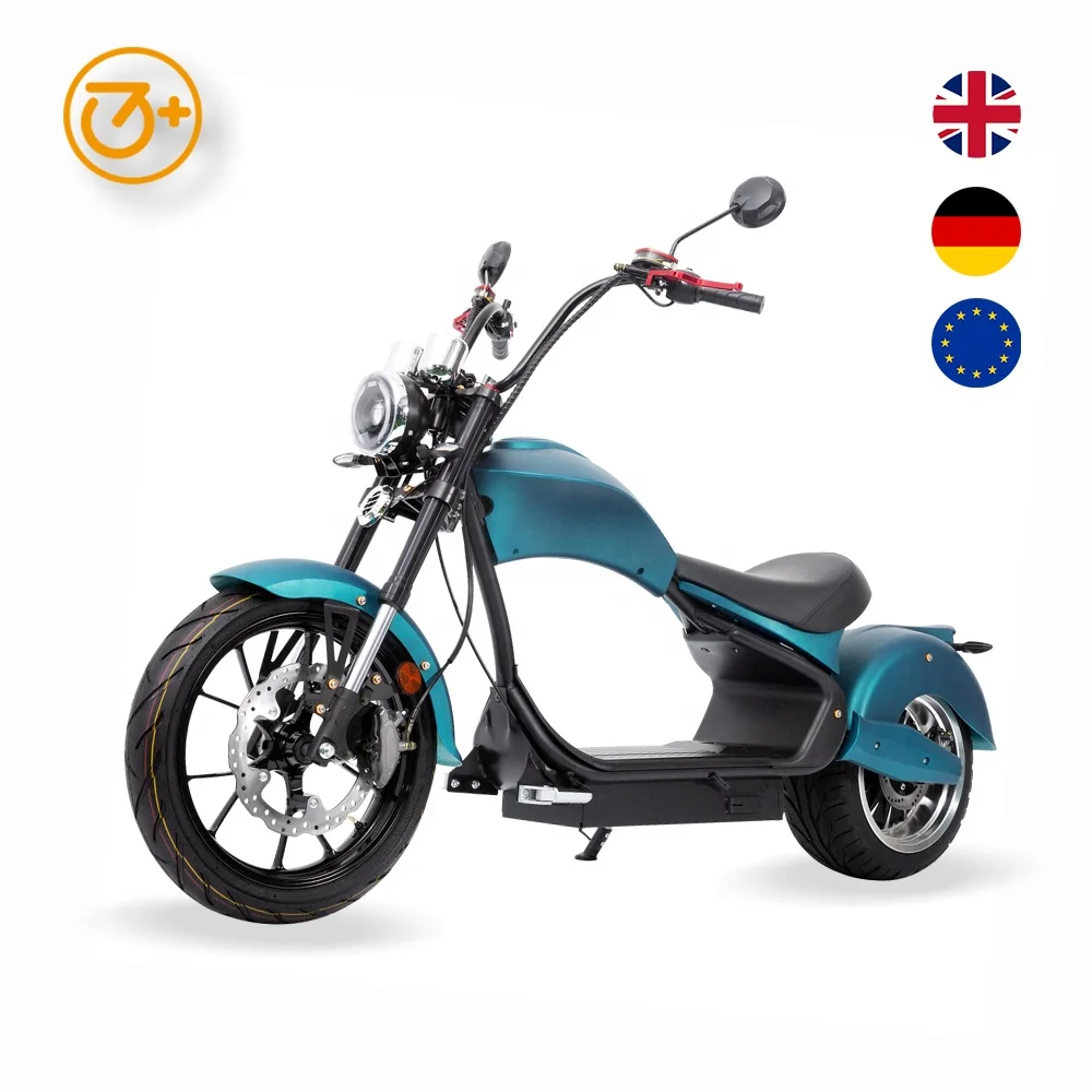 

2024 New 3000w 45km/h Chopper EEC COC Fat Tire Electric Citycoco Scooter Motorcycle MH3