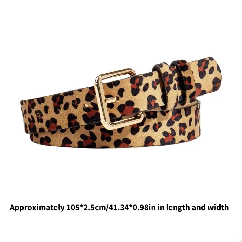 A3pb Leopard Print Pas do dżinsów do dżins