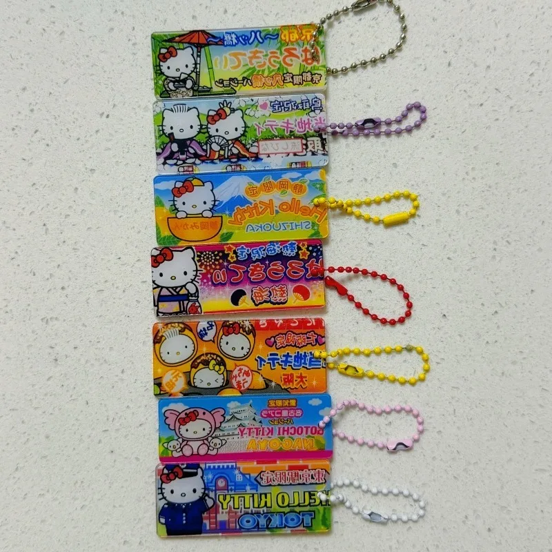 귀여운 Sanrio 헬로 키티 키 체인 애니메이션 액션 피규어 아크릴 장난감 자동차 키 S... - 1